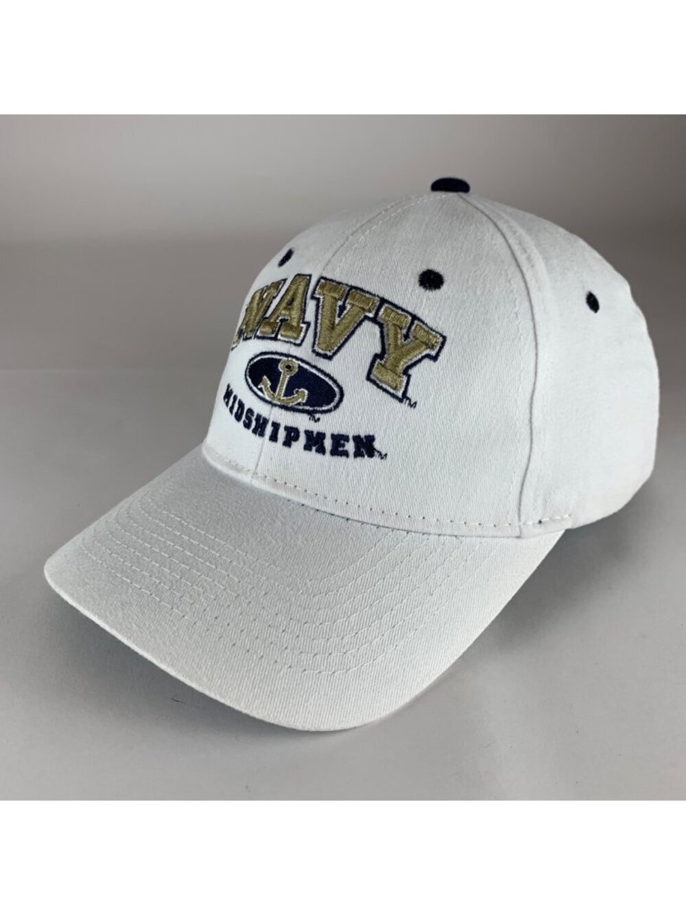 Navy Midshipmen NCAA Vintage White Zephyr Snapback Hat